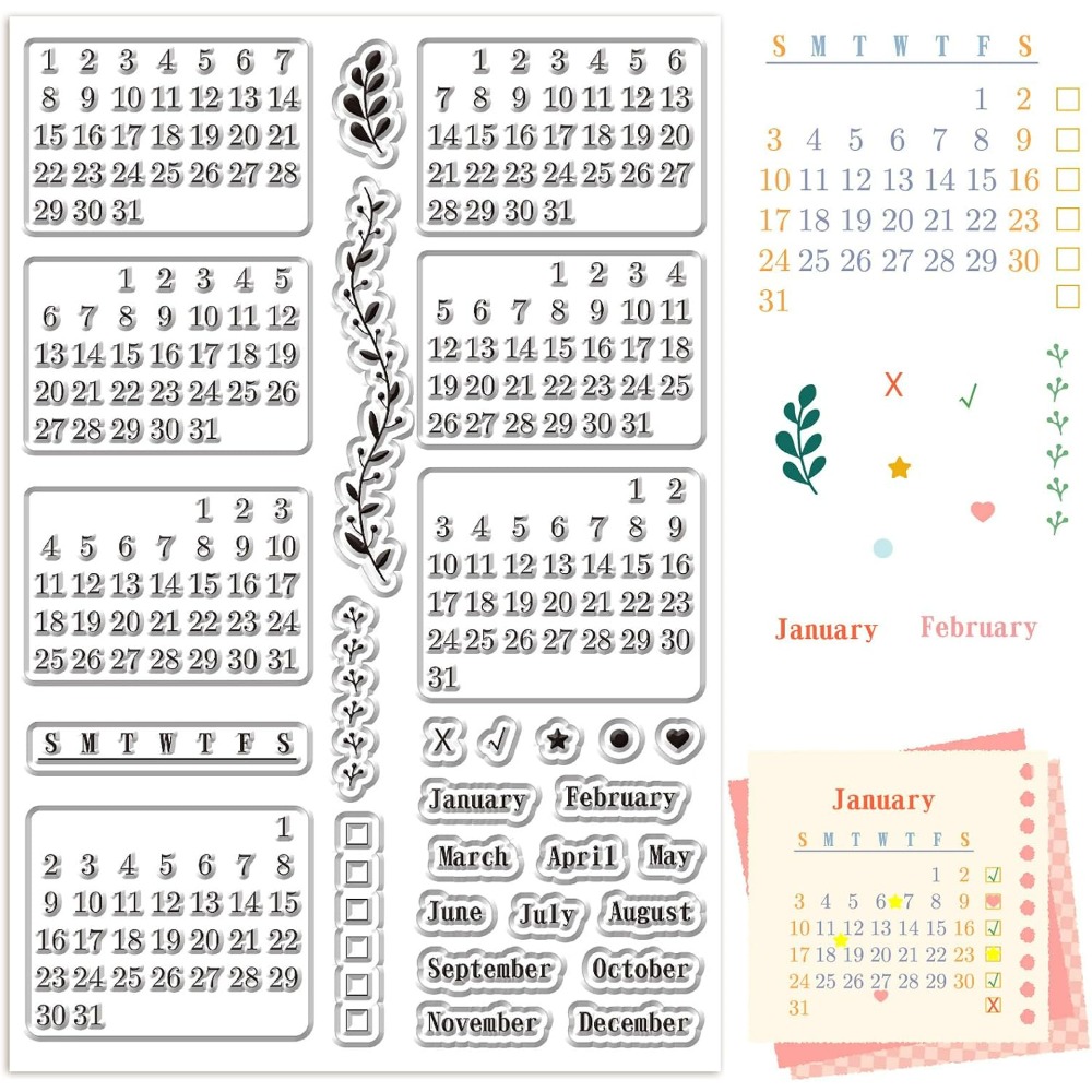 Planned Parenthood - Calendário claro selos folhas reutilizáveis planejador