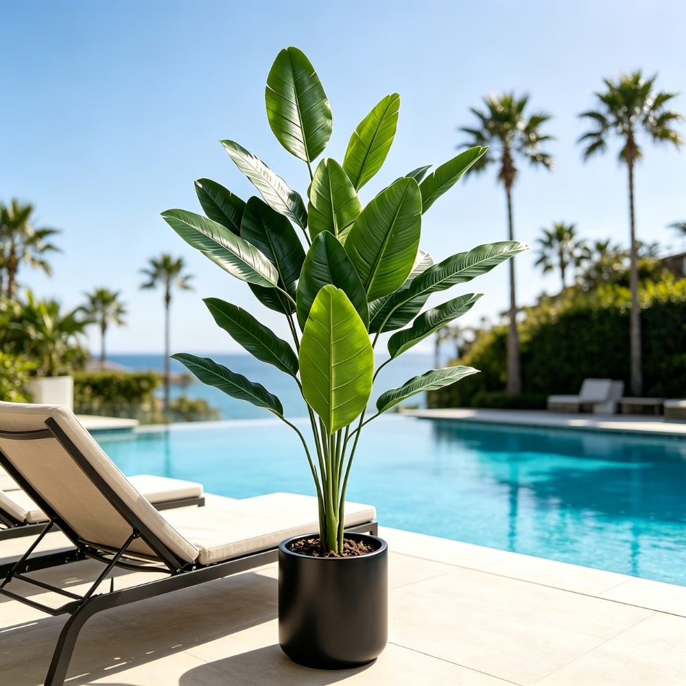 Fiddle Leaf Fig - 1 Unidade de Bananeira Artificial Gigante