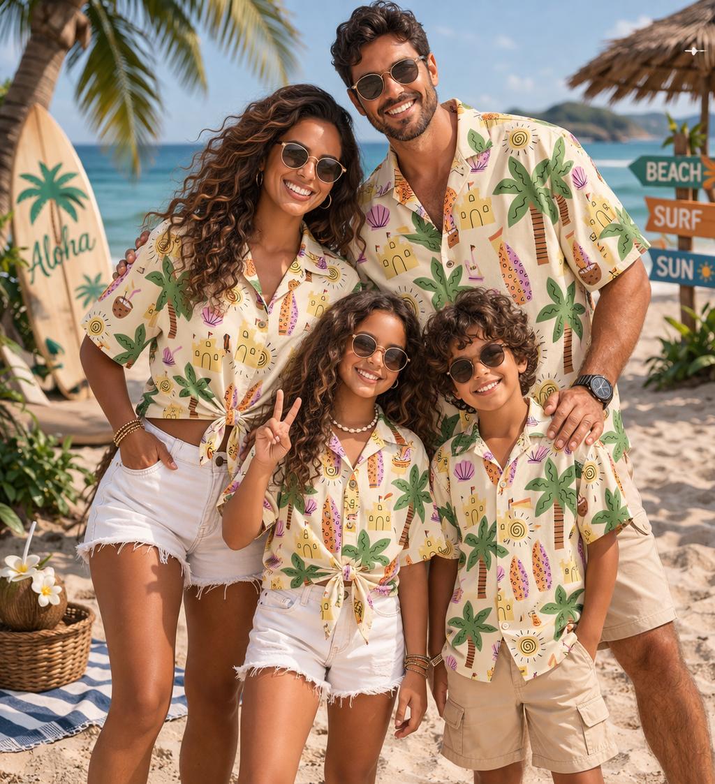 Camisa Infantil Havaiana com E - Parent Of Plant avaliação e preço